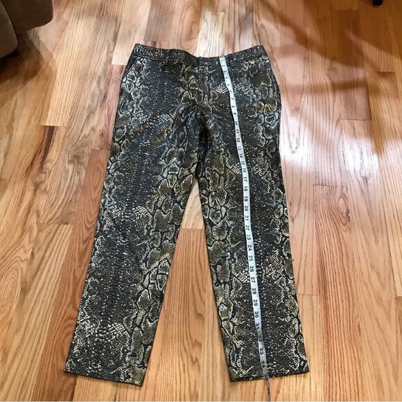 Worthington gold metallic snakeskin ankle pant size 4 - Picture 2 of 8